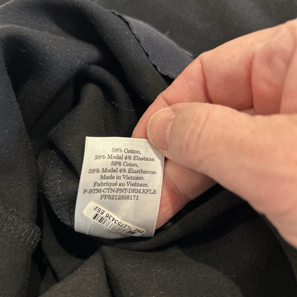 Everlane Womens Dream Kick Flare Crop Pant L Black Cotton Stretch Comfort Casual - Picture 8 of 8